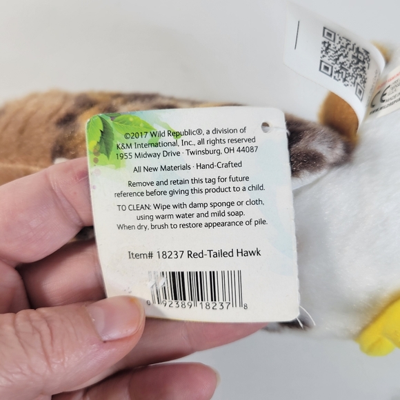 Wild Republic Audubon Birds With bird calls red tailed hawk 6" with tags - Picture 7 of 9